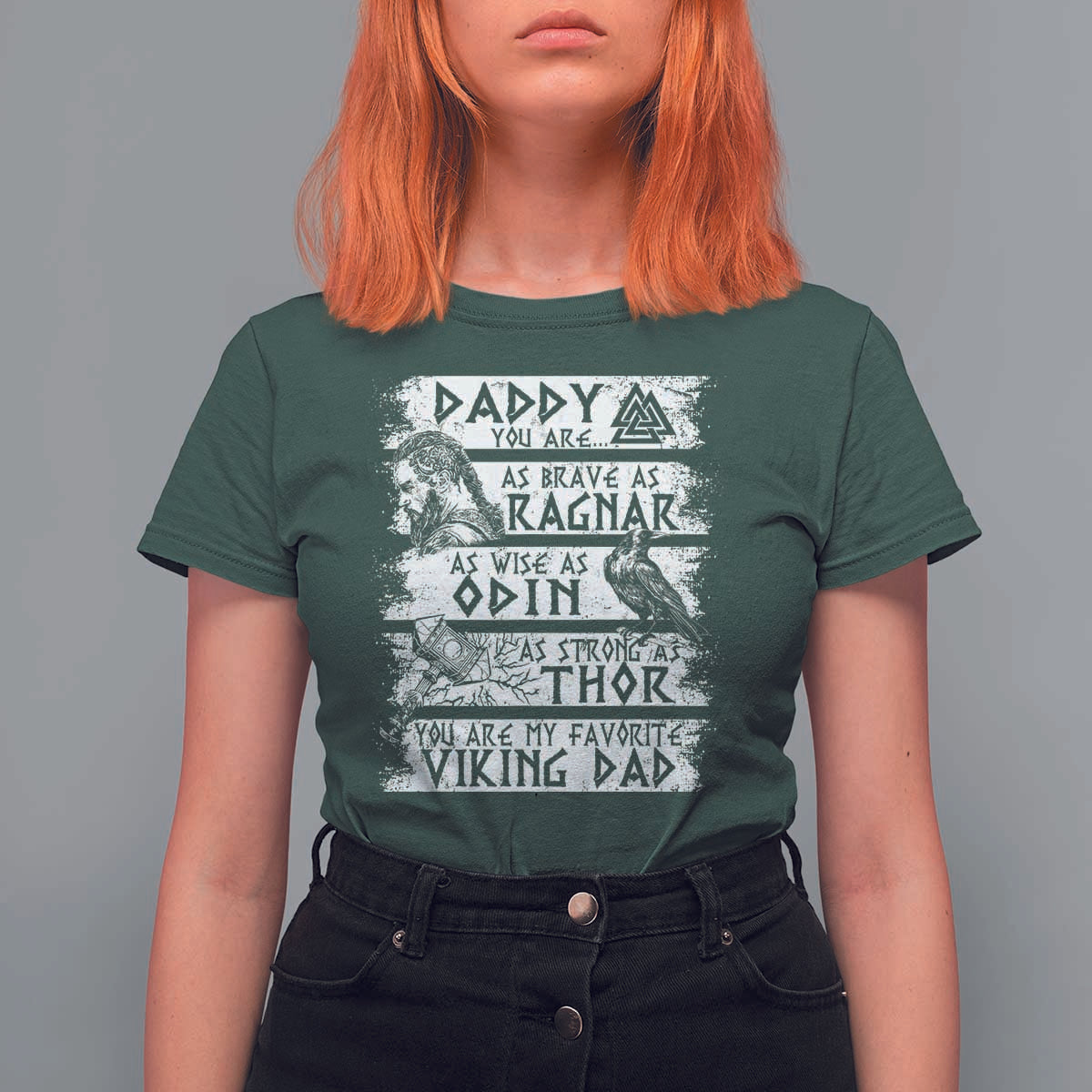 Viking Dad T Shirt For Women As Brave As Ragnar As Wise As Odin As Strong As Thor