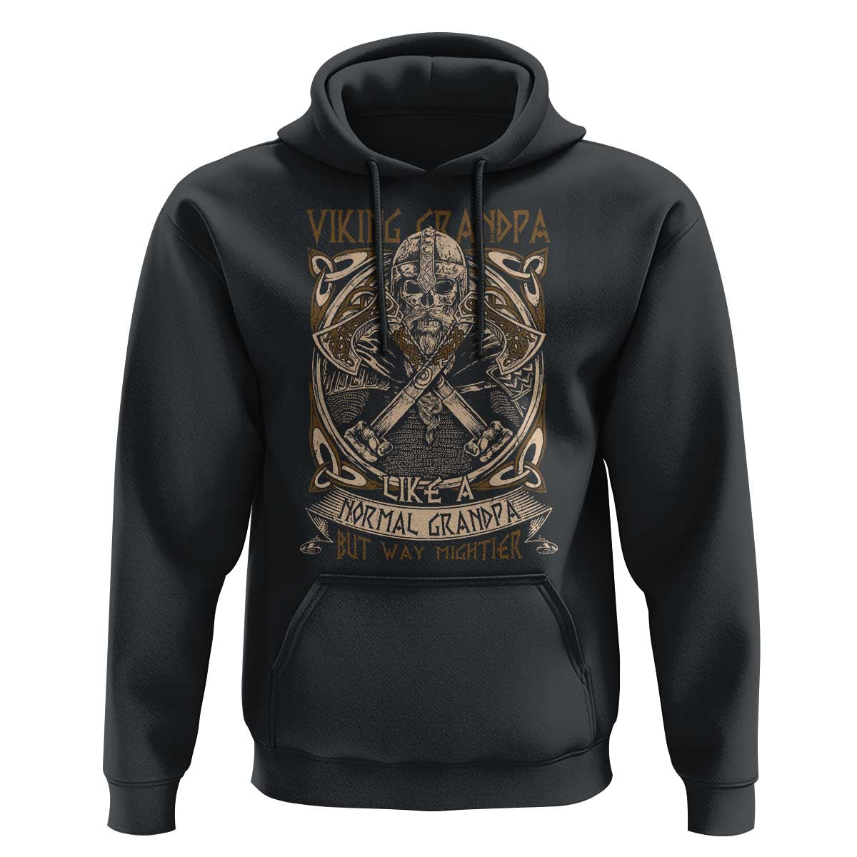 Viking Grandpa Hoodie Like A Normal Grandpa But Way Mightier