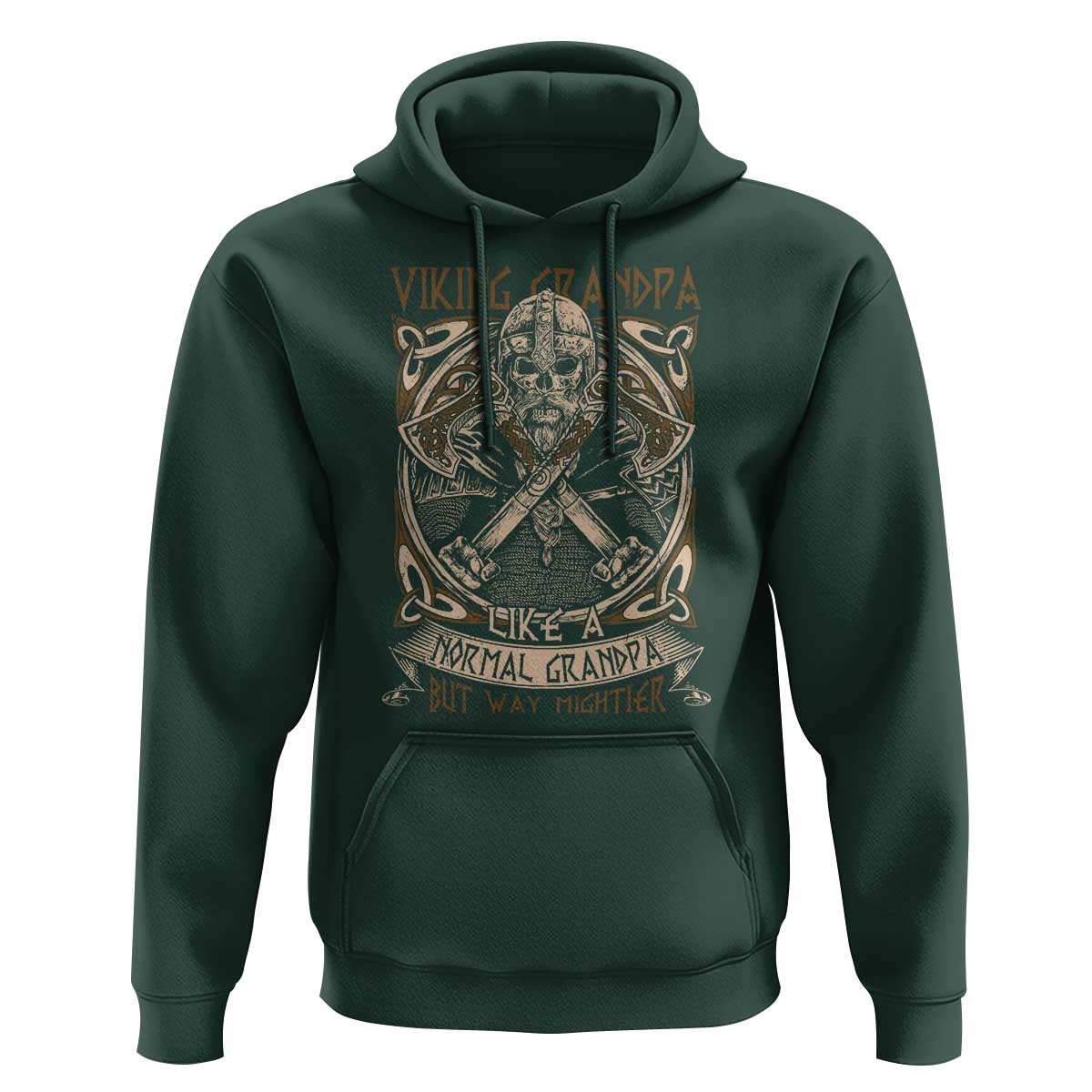 Viking Grandpa Hoodie Like A Normal Grandpa But Way Mightier