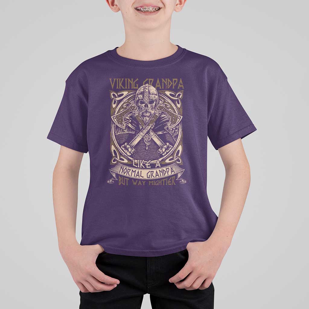 Viking Grandpa T Shirt For Kid Like A Normal Grandpa But Way Mightier