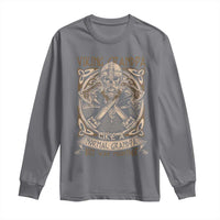 Viking Grandpa Long Sleeve Shirt Like A Normal Grandpa But Way Mightier