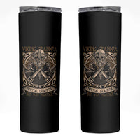 Viking Grandpa Skinny Tumbler Like A Normal Grandpa But Way Mightier