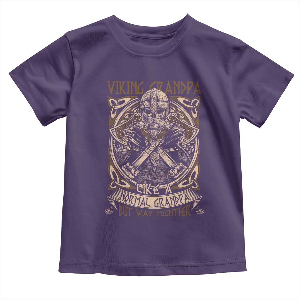 Viking Grandpa Toddler T Shirt Like A Normal Grandpa But Way Mightier