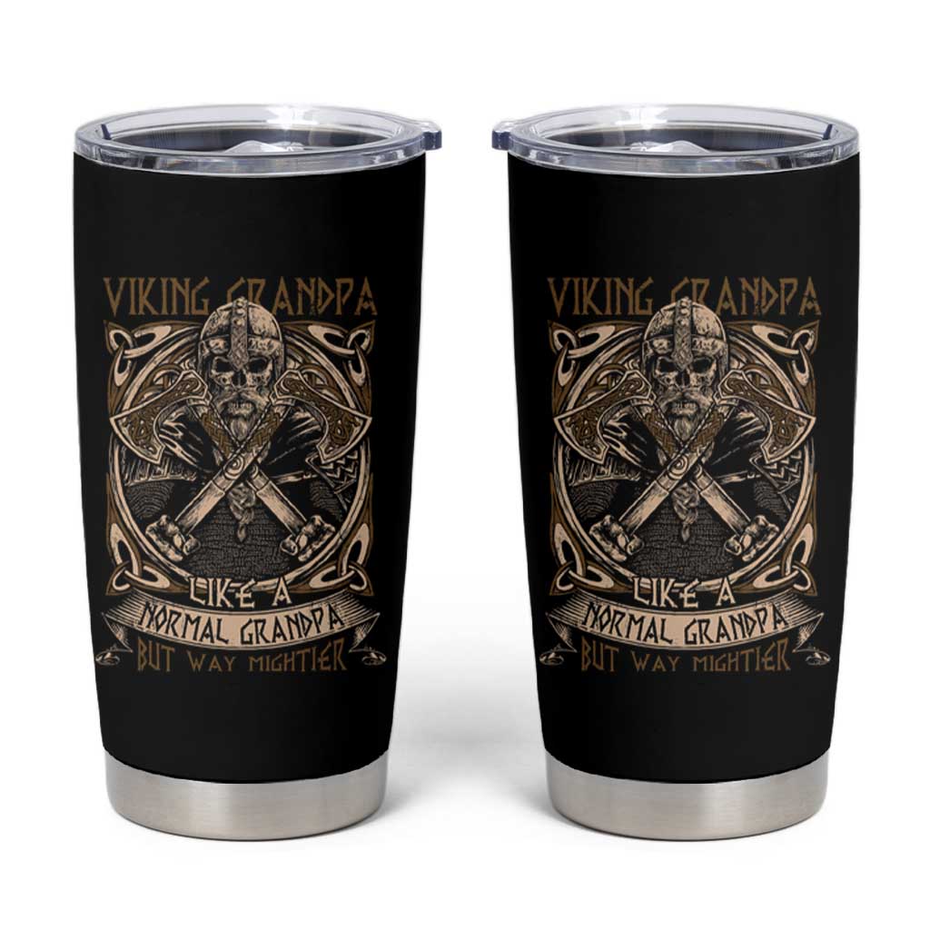 Viking Grandpa Tumbler Cup Like A Normal Grandpa But Way Mightier