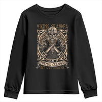 Viking Grandpa Youth Sweatshirt Like A Normal Grandpa But Way Mightier