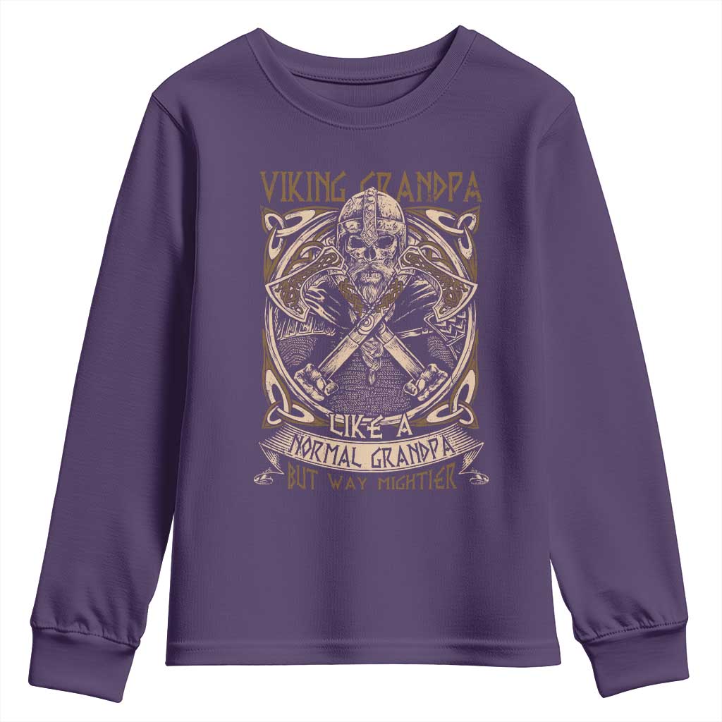 Viking Grandpa Youth Sweatshirt Like A Normal Grandpa But Way Mightier