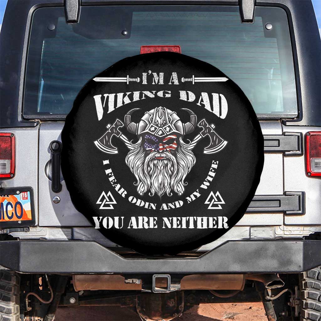 Viking Dad Spare Tire Cover I Fear Odin And My Wife