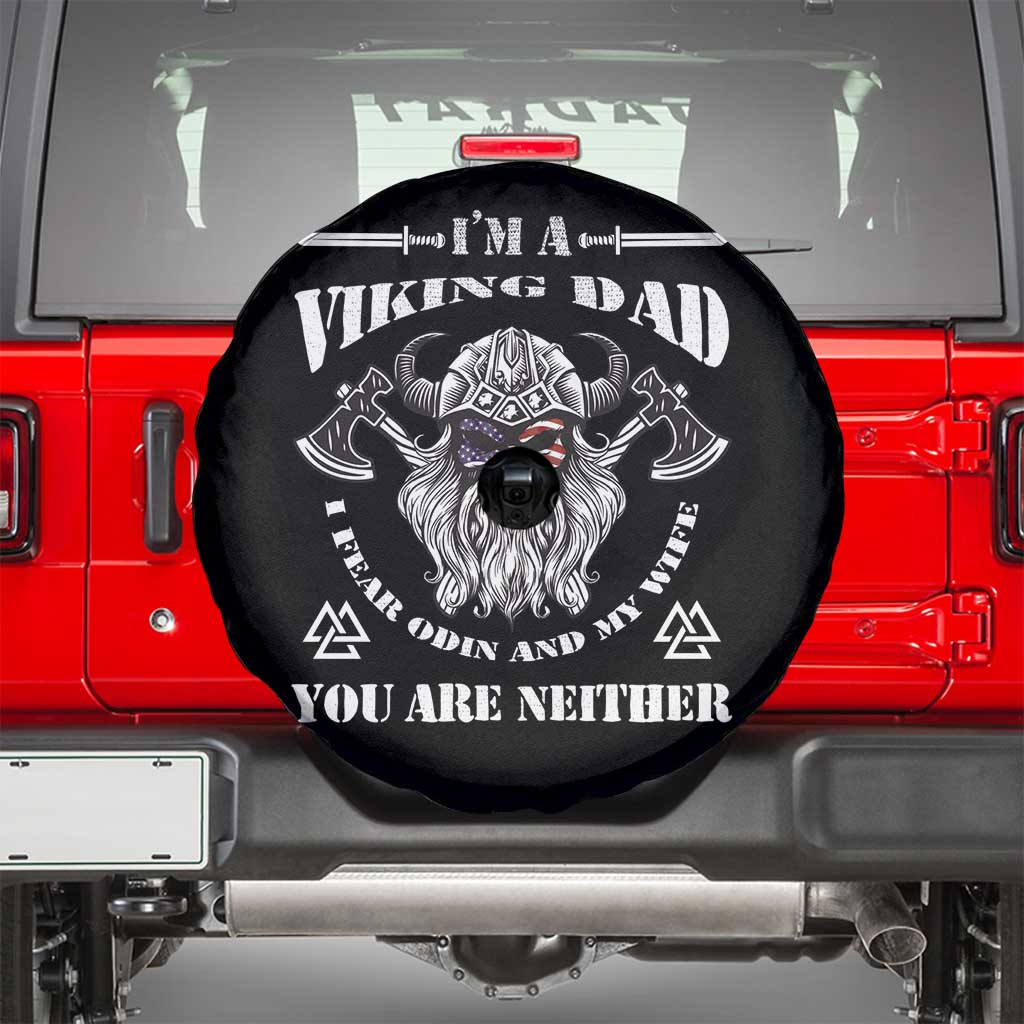 Viking Dad Spare Tire Cover I Fear Odin And My Wife