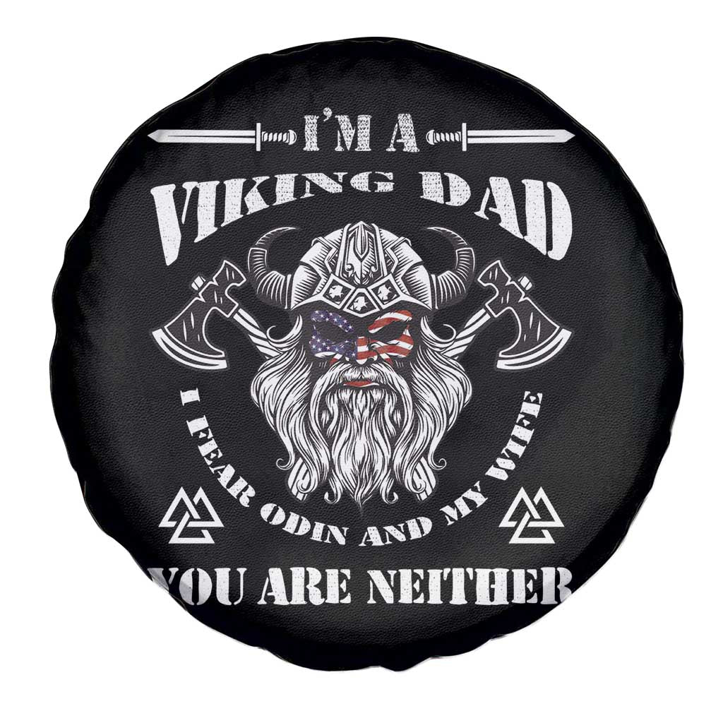 Viking Dad Spare Tire Cover I Fear Odin And My Wife