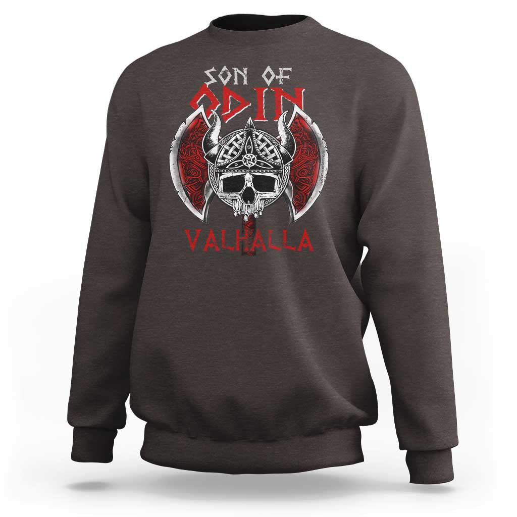 Viking Sweatshirt Son Of Odin VALHALLA Norse Mythology