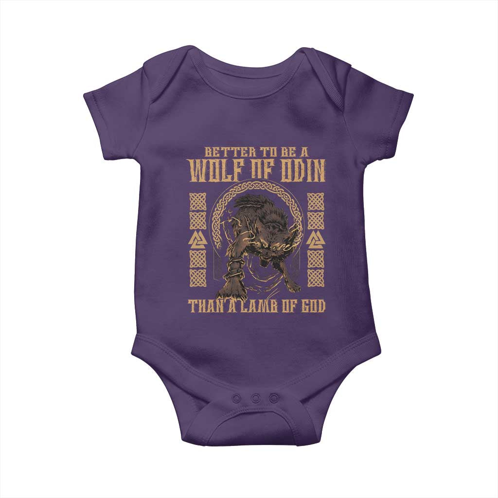 Viking Baby Onesie Better To Be Wolf Of Odin Norse Mythology