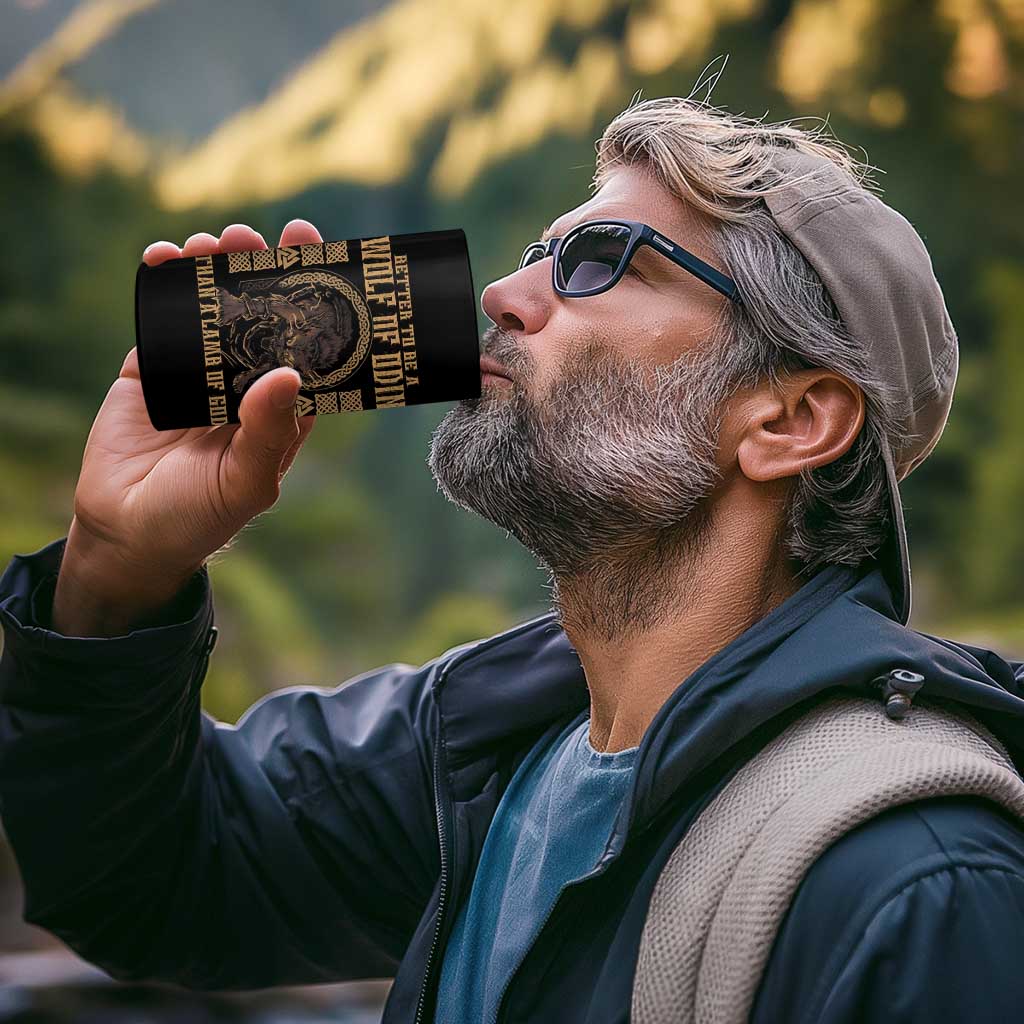 Viking 4 in 1 Can Cooler Tumbler Better To Be Wolf Of Odin Norse Mythology