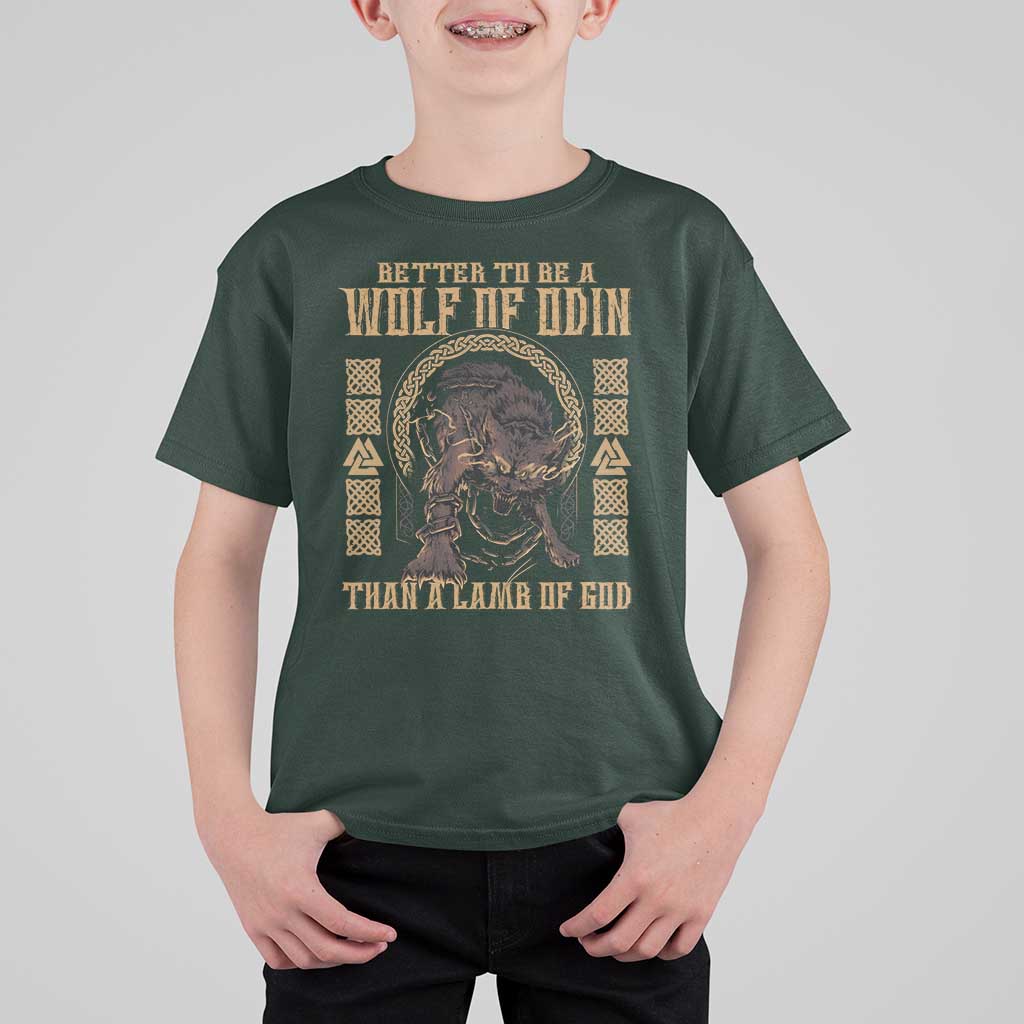 Viking T Shirt For Kid Better To Be Wolf Of Odin Norse Mythology