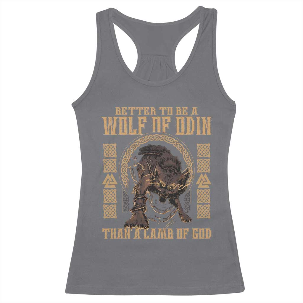 Viking Racerback Tank Top Better To Be Wolf Of Odin Norse Mythology