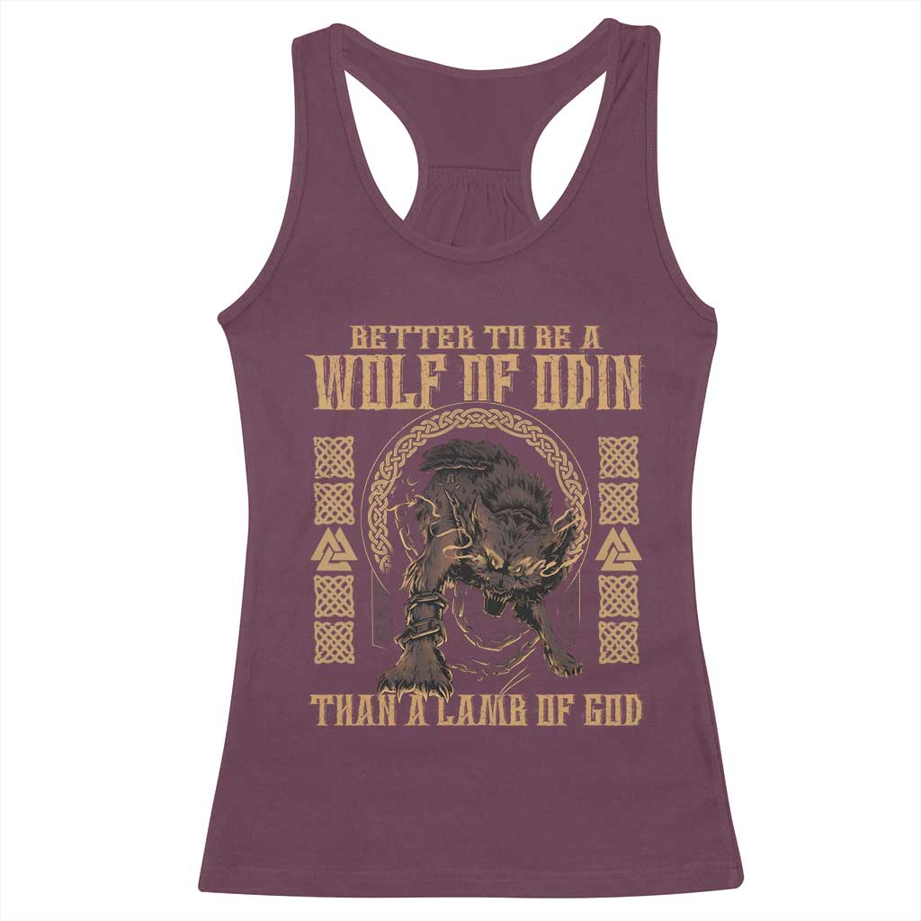 Viking Racerback Tank Top Better To Be Wolf Of Odin Norse Mythology