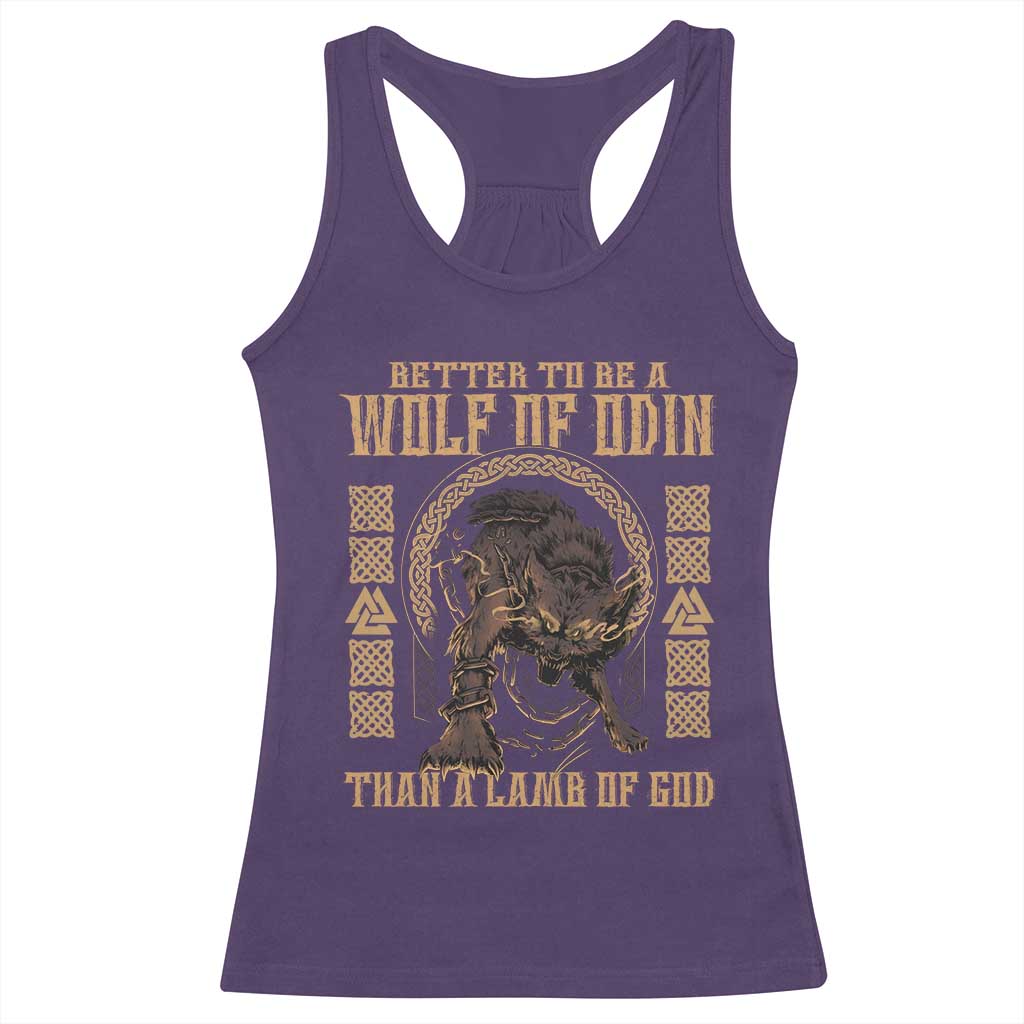 Viking Racerback Tank Top Better To Be Wolf Of Odin Norse Mythology