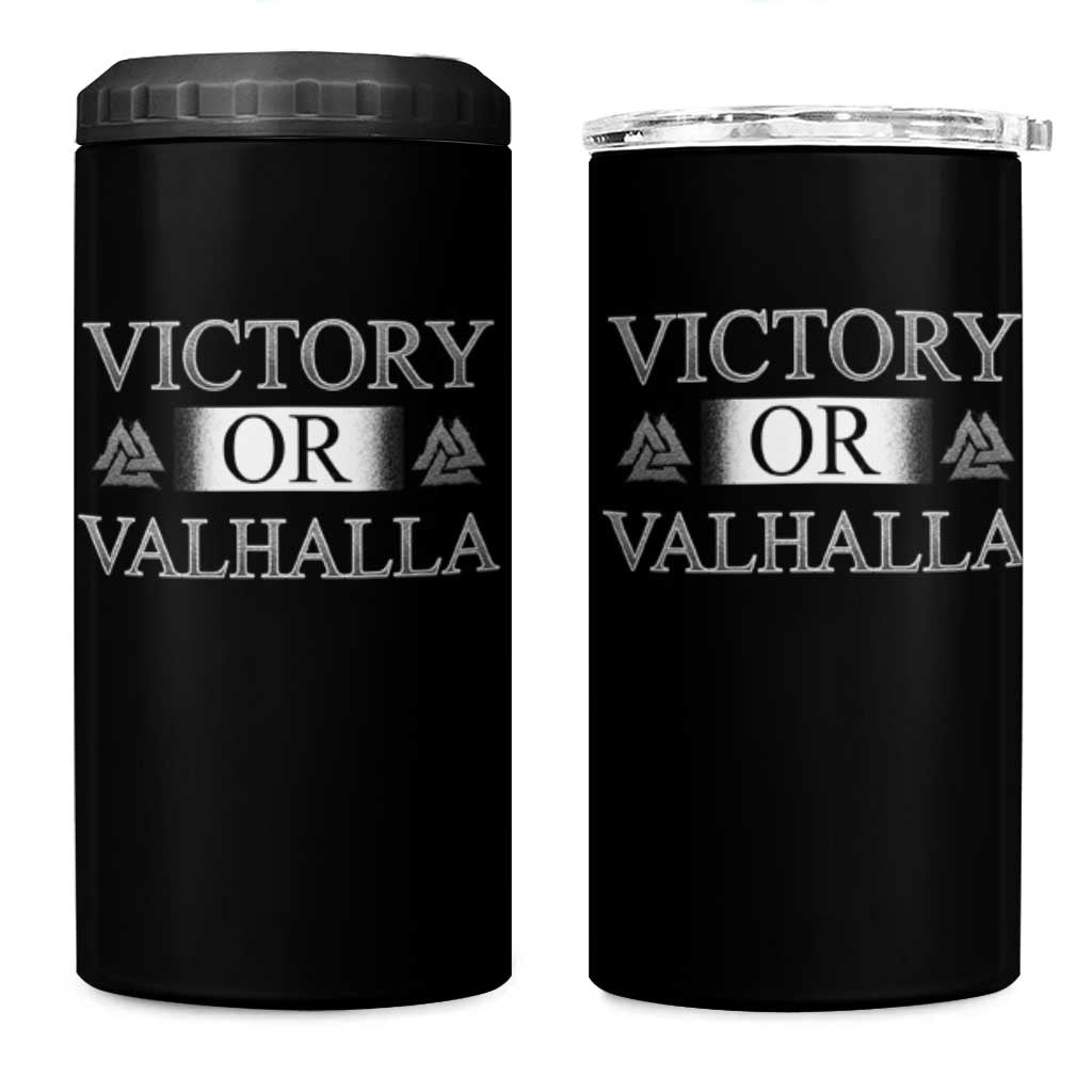 Viking 4 in 1 Can Cooler Tumbler Victory Or Valhalla Norse Mythology