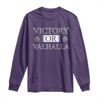 Viking Long Sleeve Shirt Victory Or Valhalla Norse Mythology