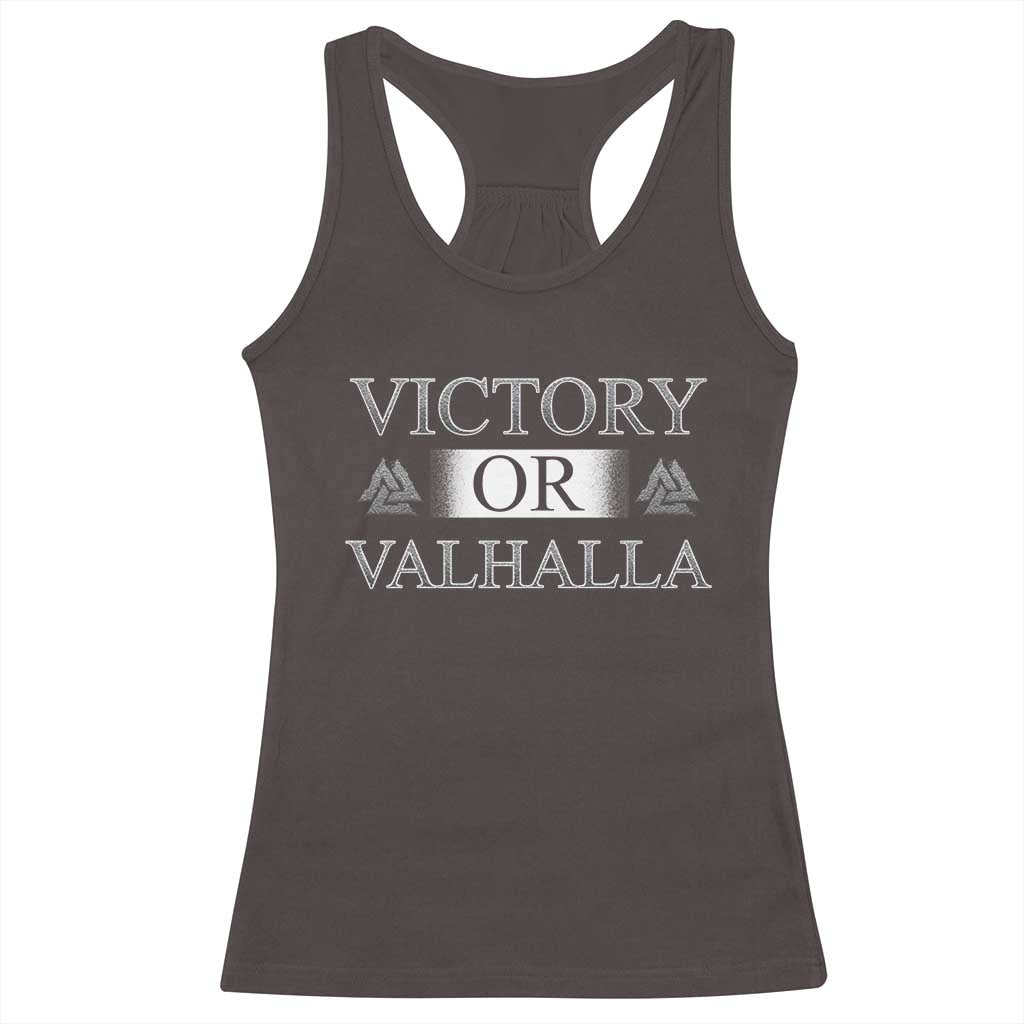 Viking Racerback Tank Top Victory Or Valhalla Norse Mythology