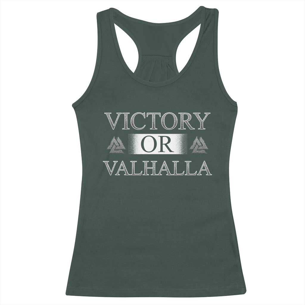 Viking Racerback Tank Top Victory Or Valhalla Norse Mythology