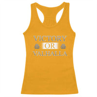 Viking Racerback Tank Top Victory Or Valhalla Norse Mythology