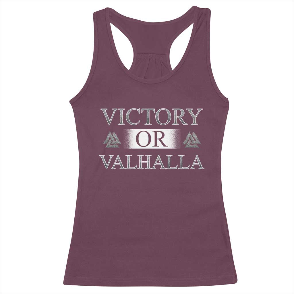 Viking Racerback Tank Top Victory Or Valhalla Norse Mythology
