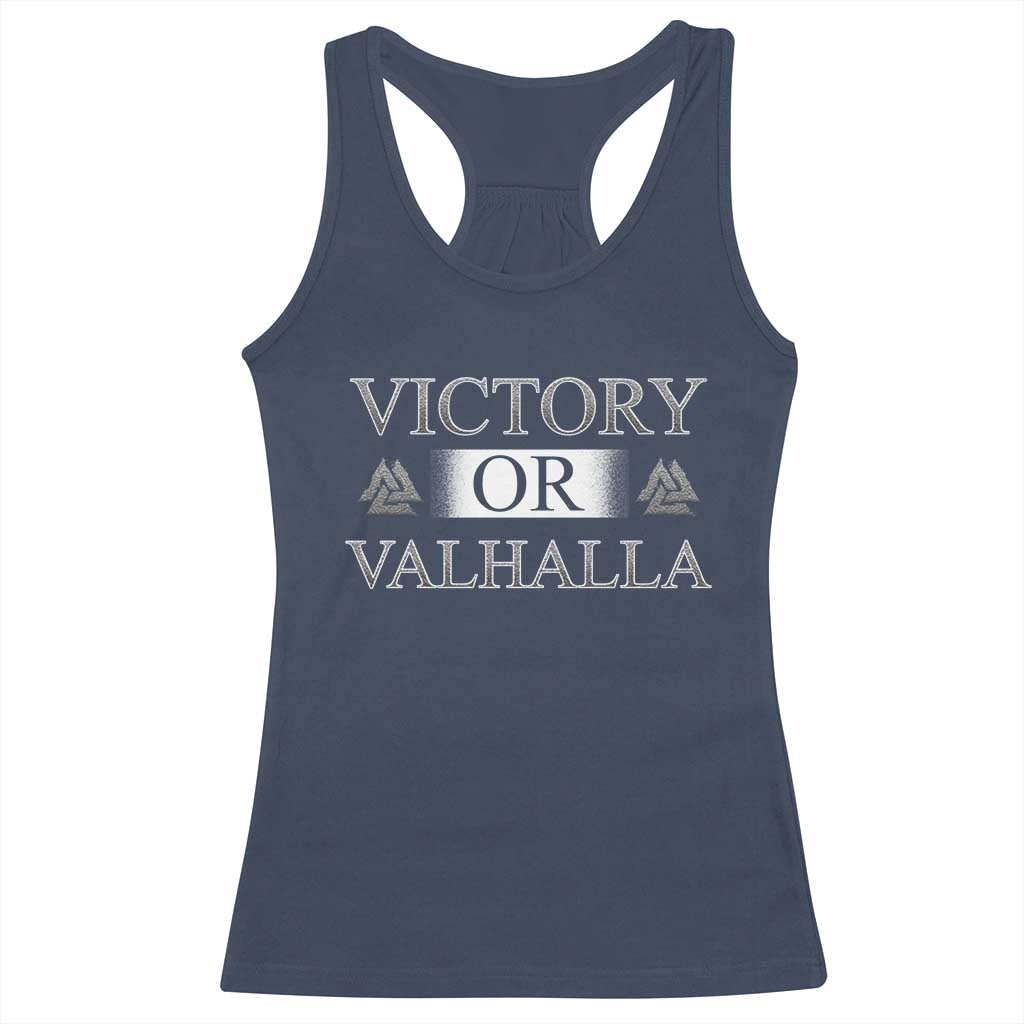Viking Racerback Tank Top Victory Or Valhalla Norse Mythology