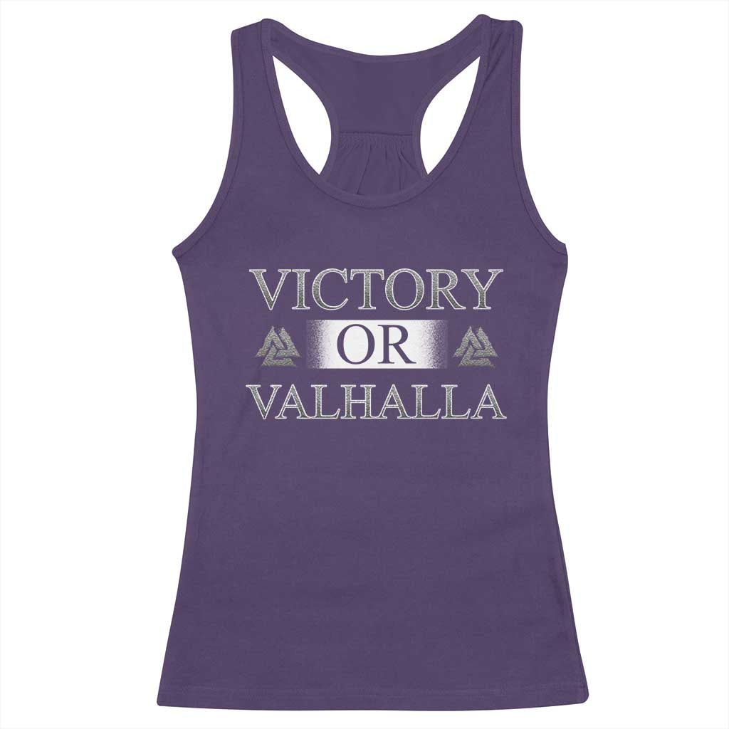 Viking Racerback Tank Top Victory Or Valhalla Norse Mythology