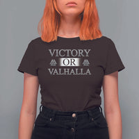 Viking T Shirt For Women Victory Or Valhalla Norse Mythology