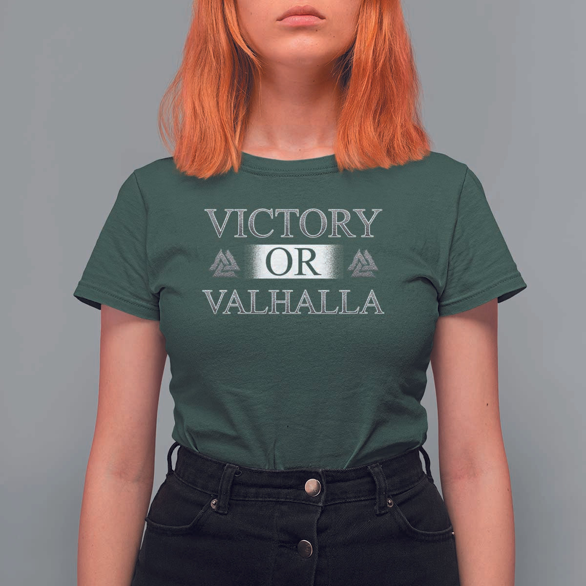 Viking T Shirt For Women Victory Or Valhalla Norse Mythology