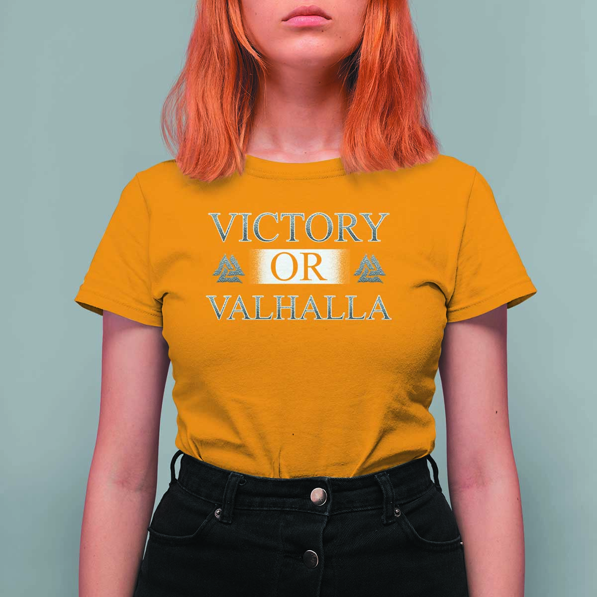 Viking T Shirt For Women Victory Or Valhalla Norse Mythology