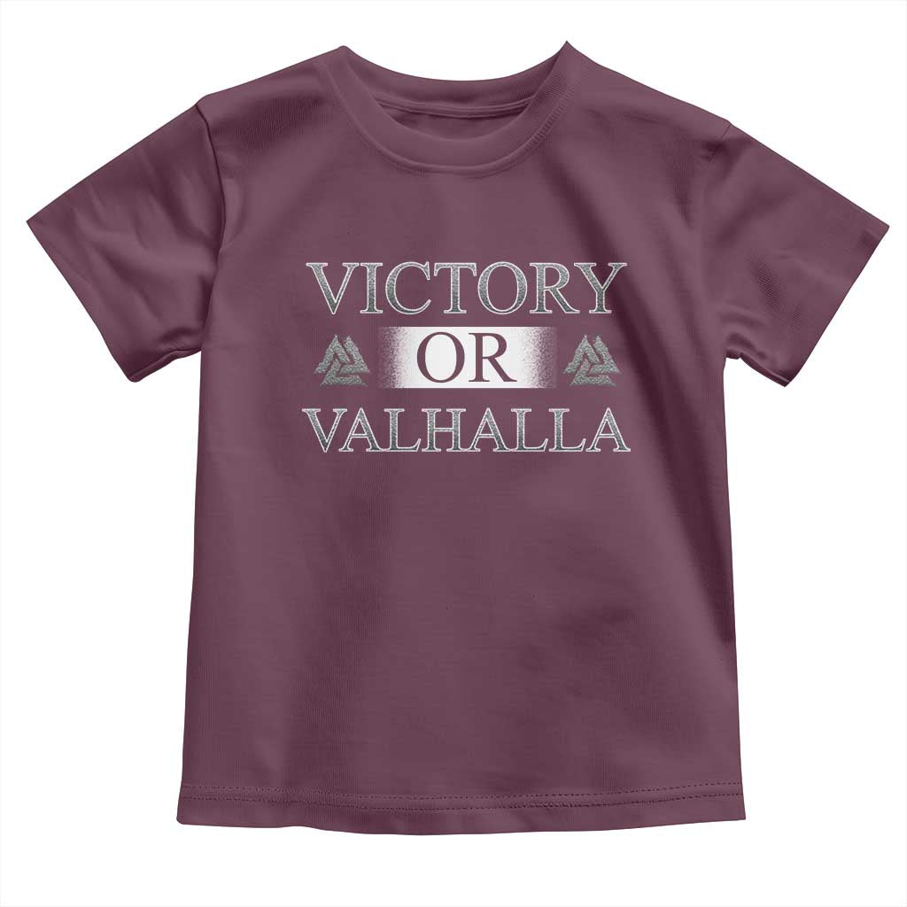Viking Toddler T Shirt Victory Or Valhalla Norse Mythology