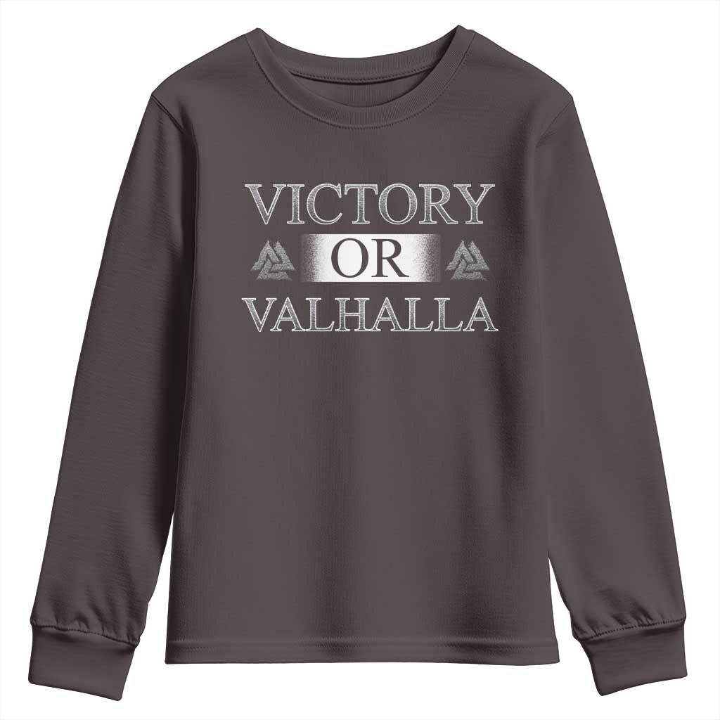 Viking Youth Sweatshirt Victory Or Valhalla Norse Mythology