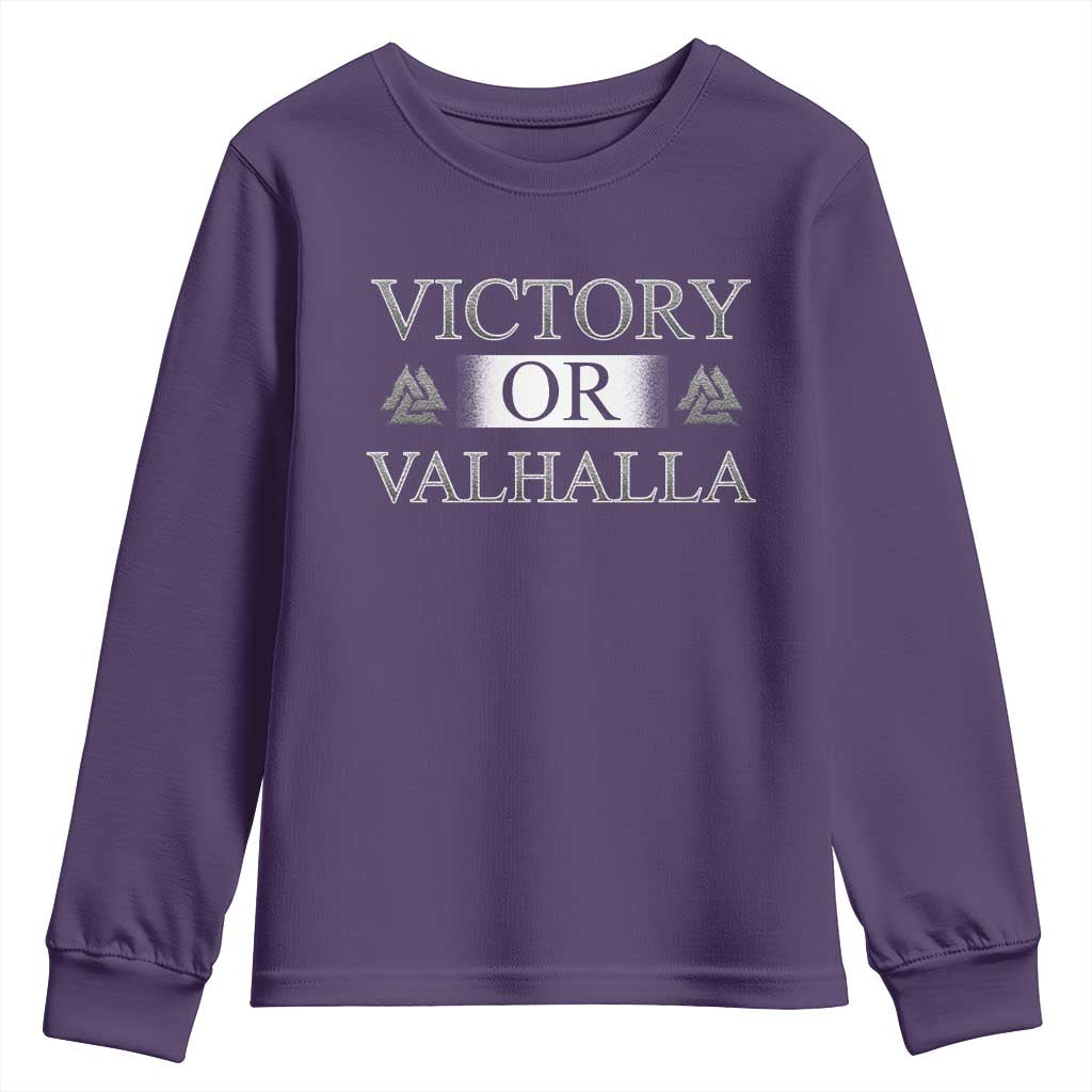Viking Youth Sweatshirt Victory Or Valhalla Norse Mythology