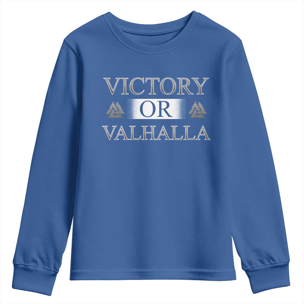 Viking Youth Sweatshirt Victory Or Valhalla Norse Mythology