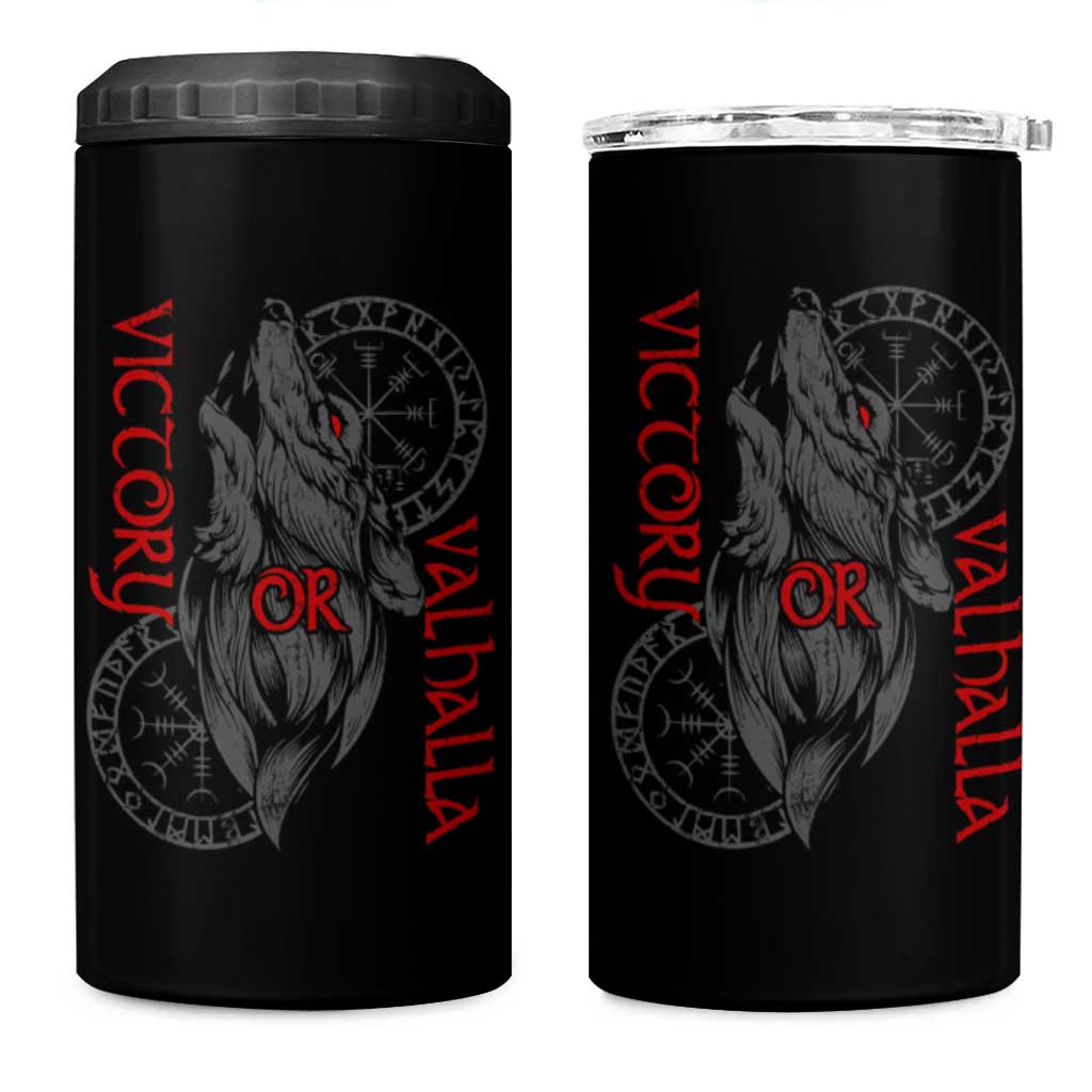 Viking Victory Or Valhalla 4 in 1 Can Cooler Tumbler Norse Mythology