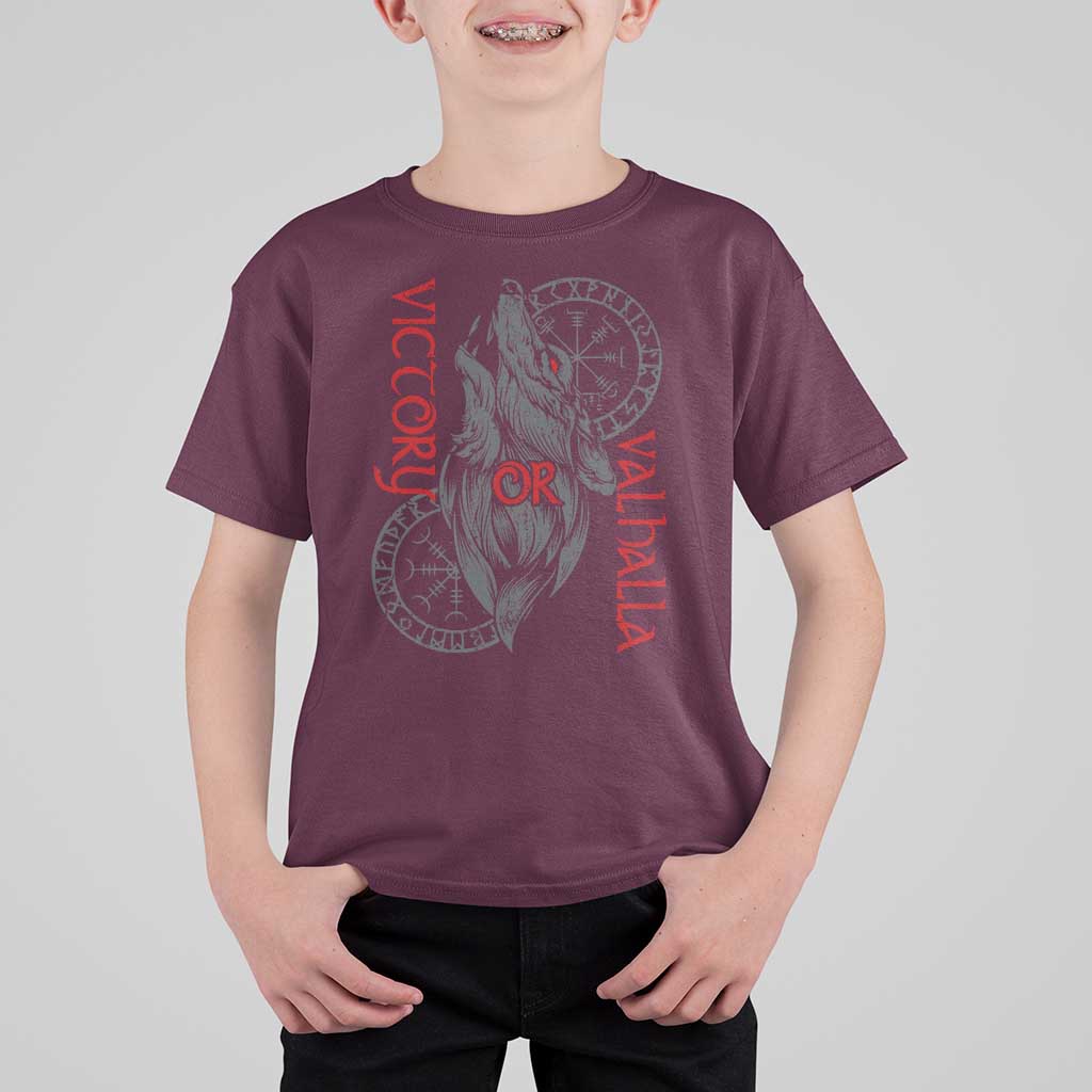 Viking Victory Or Valhalla T Shirt For Kid Norse Mythology