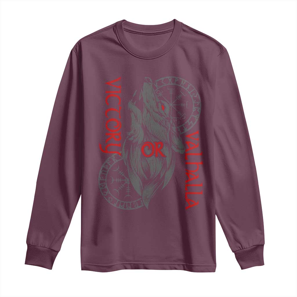 Viking Victory Or Valhalla Long Sleeve Shirt Norse Mythology