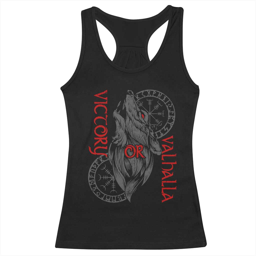 Viking Victory Or Valhalla Racerback Tank Top Norse Mythology