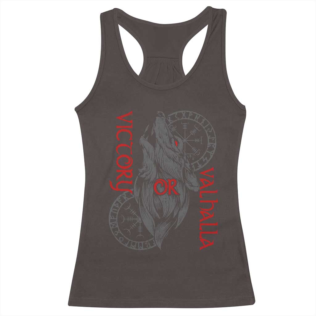 Viking Victory Or Valhalla Racerback Tank Top Norse Mythology