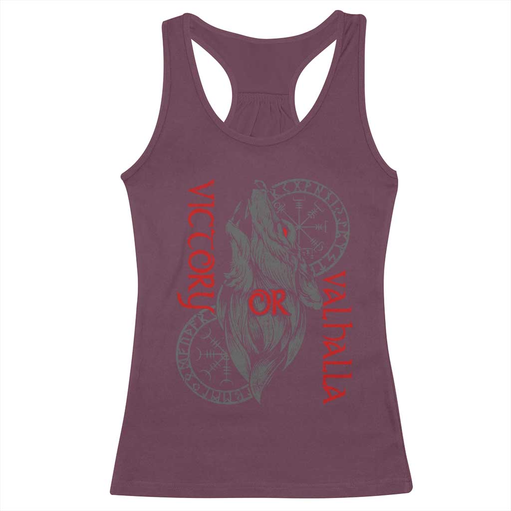 Viking Victory Or Valhalla Racerback Tank Top Norse Mythology