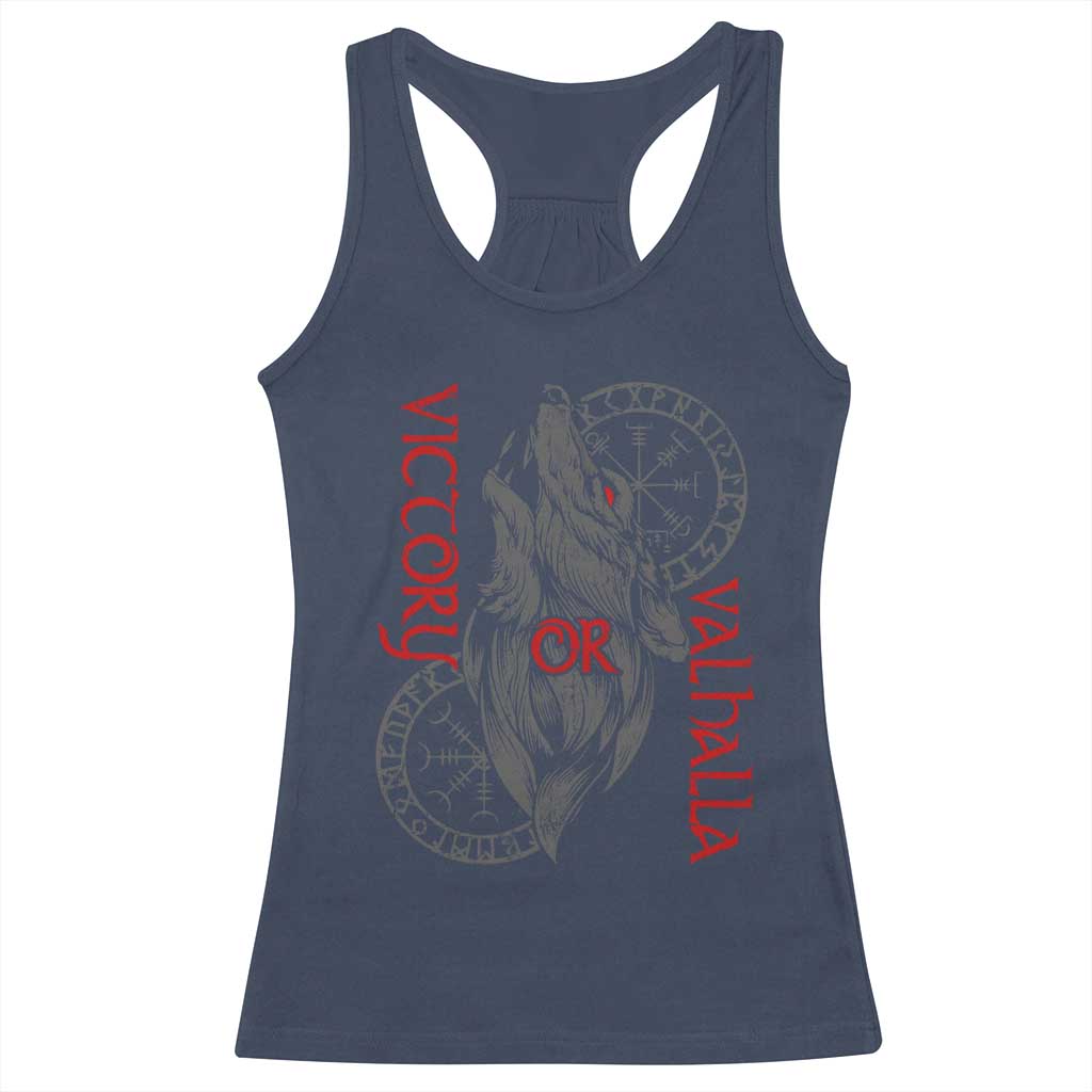 Viking Victory Or Valhalla Racerback Tank Top Norse Mythology