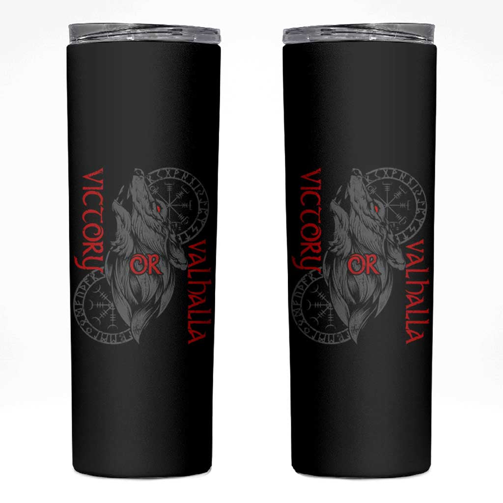 Viking Victory Or Valhalla Skinny Tumbler Norse Mythology