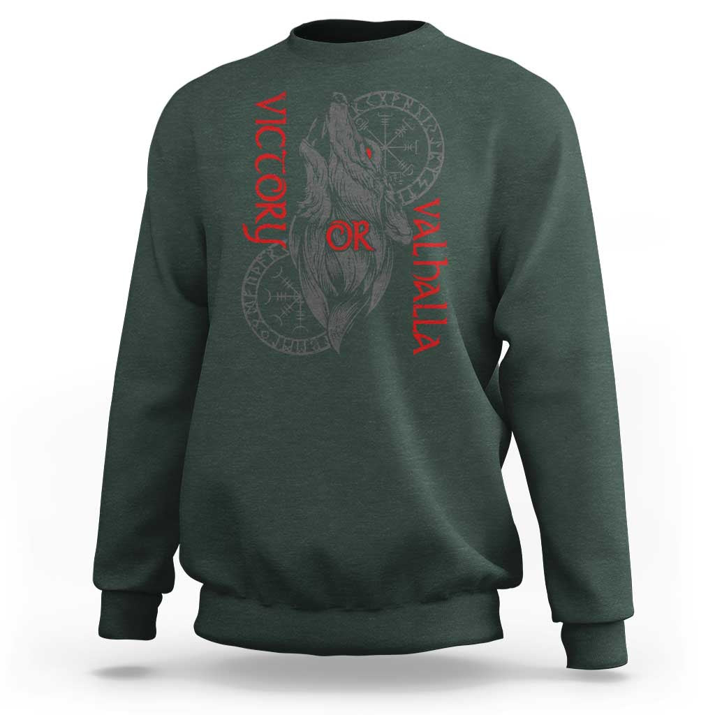 Viking Victory Or Valhalla Sweatshirt Norse Mythology