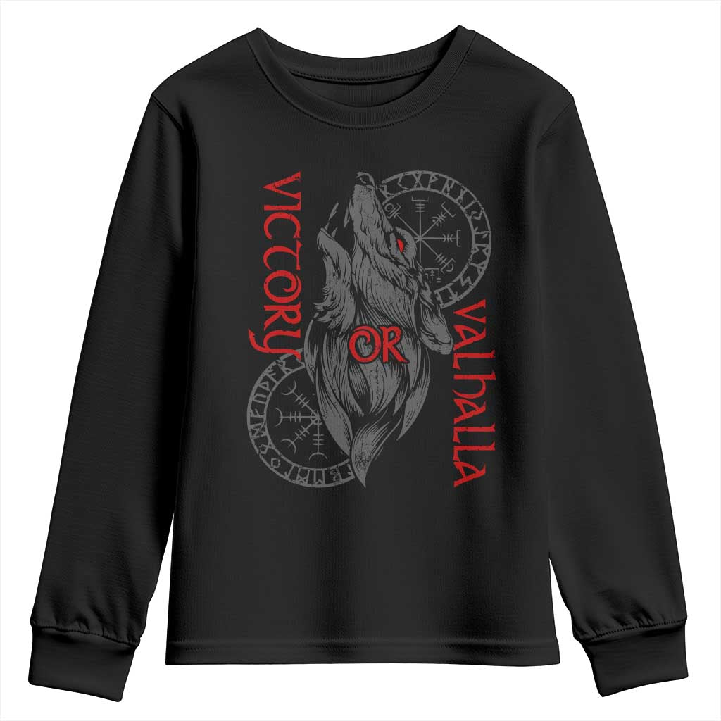 Viking Victory Or Valhalla Youth Sweatshirt Norse Mythology