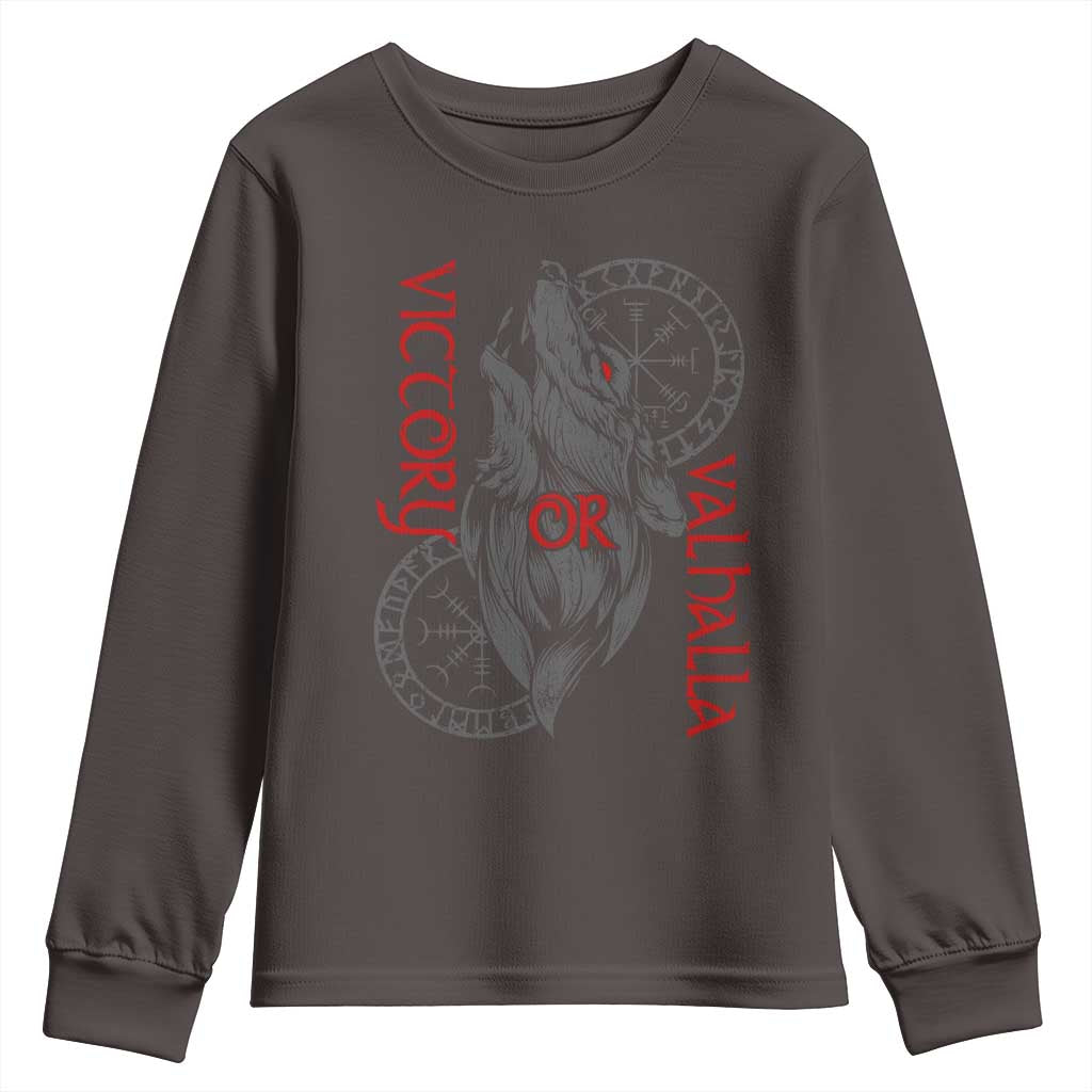 Viking Victory Or Valhalla Youth Sweatshirt Norse Mythology