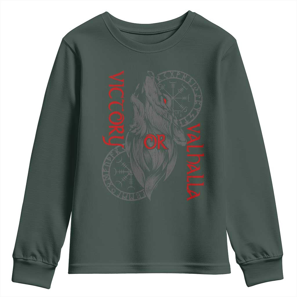 Viking Victory Or Valhalla Youth Sweatshirt Norse Mythology