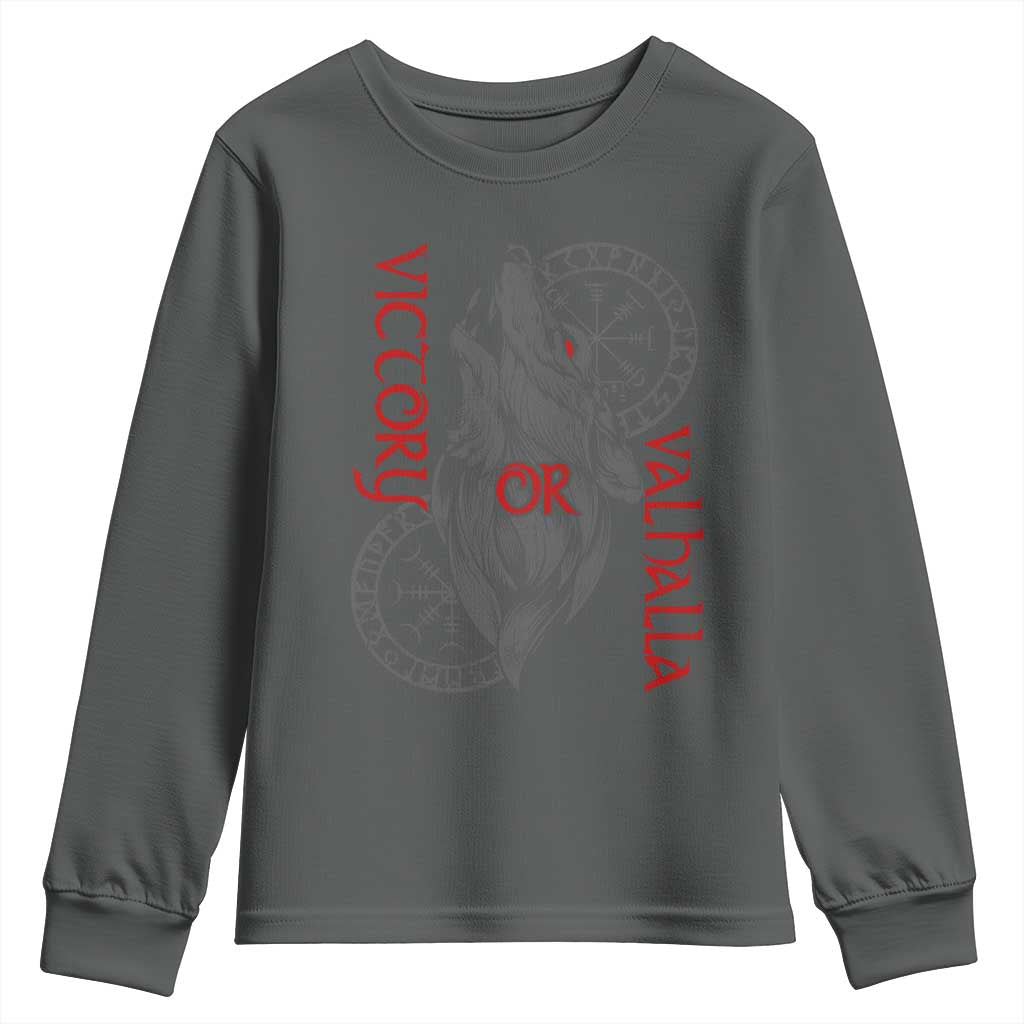 Viking Victory Or Valhalla Youth Sweatshirt Norse Mythology