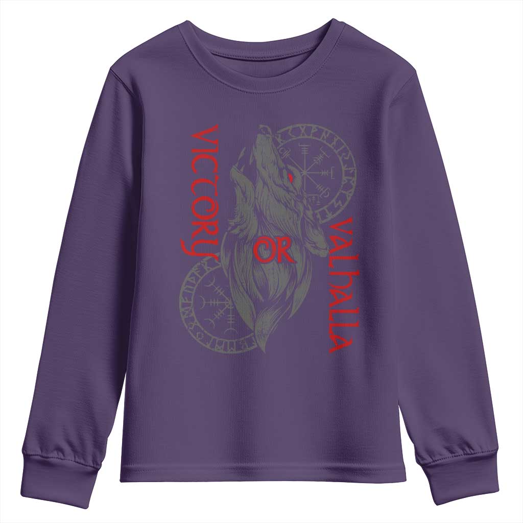 Viking Victory Or Valhalla Youth Sweatshirt Norse Mythology