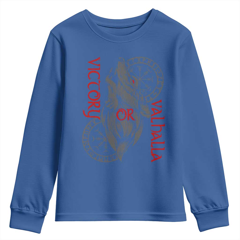 Viking Victory Or Valhalla Youth Sweatshirt Norse Mythology